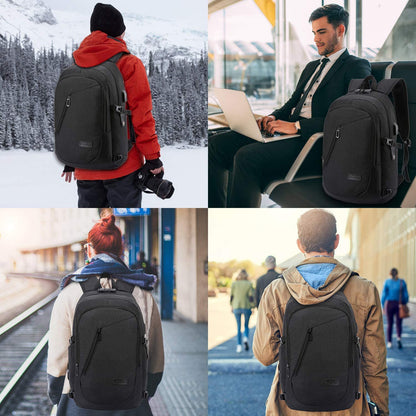 Secure Your Essentials with the Anti-Theft Travel Laptop Backpack - USB Charging Port & Water Resistant Design for Men and College Students, Fits 15.6 Inch Laptops