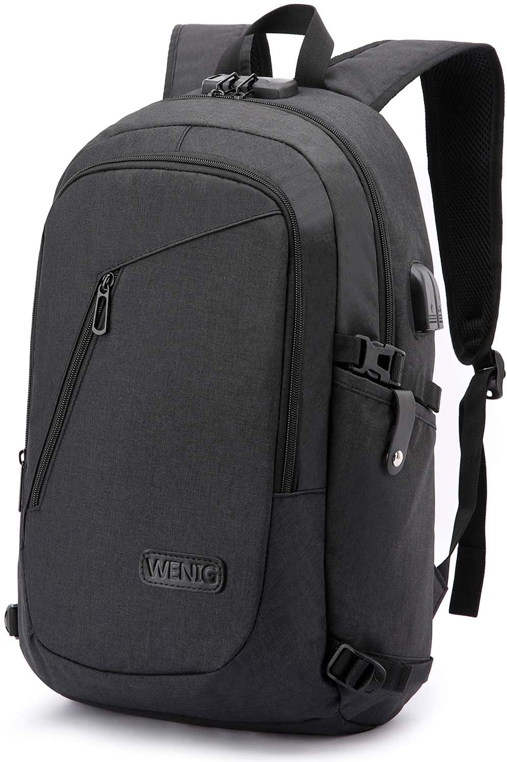 Secure Your Essentials with the Anti-Theft Travel Laptop Backpack - USB Charging Port & Water Resistant Design for Men and College Students, Fits 15.6 Inch Laptops