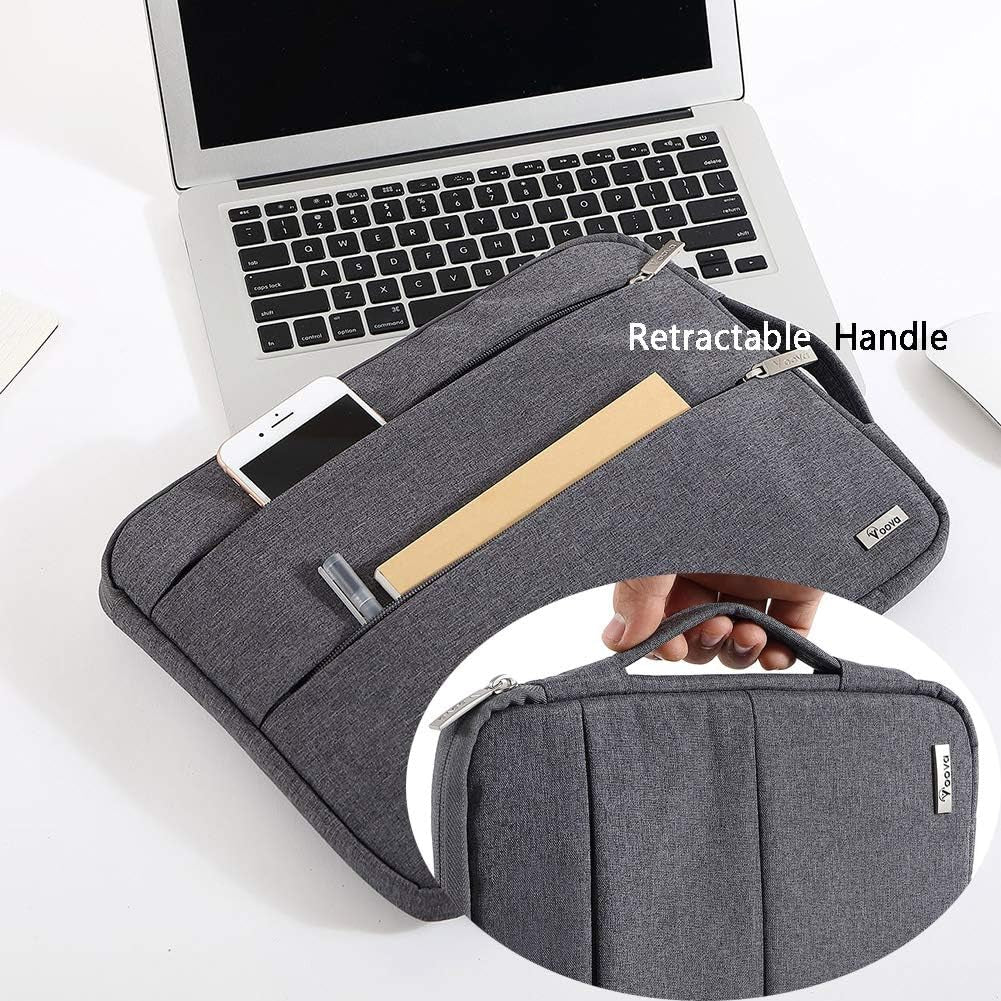 Sleek & Stylish Slim Laptop Sleeve for 11-12 Inch Devices - Perfect Fit for MacBook Air, Surface Pro, HP, Acer, Asus, & Samsung Chromebook - Grey